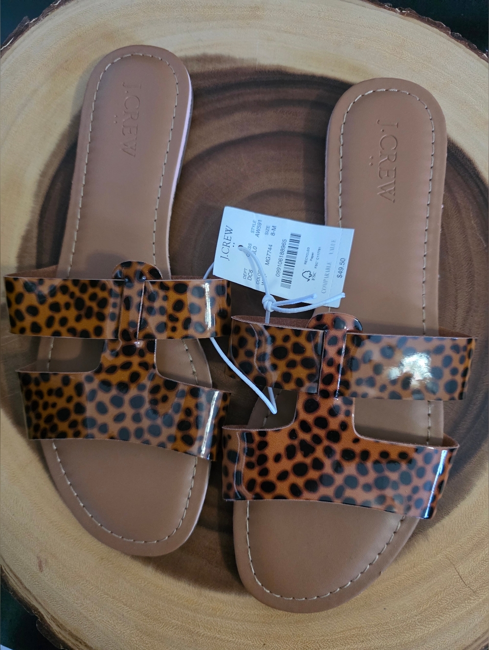 J.Crew Tortoise Slide Sandals